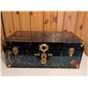 Image 1 : Metal Marine Strongbox Trunk with Brass Hardware