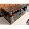 Image 2 : Metal Marine Strongbox Trunk with Brass Hardware