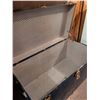 Image 8 : Blue Metal Steamer Trunk with Brass Hardware