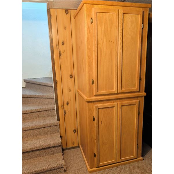 Tall Solid Wood Double Cabinet
