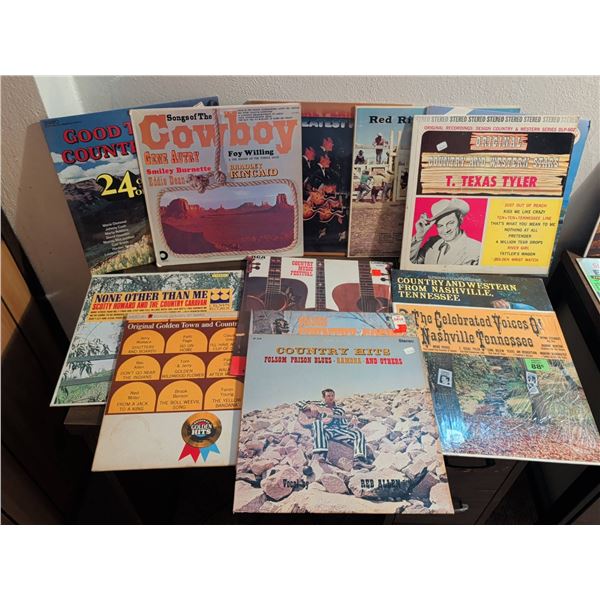 Vintage Country & Western Vinyl Record LPs (Lot of 13)