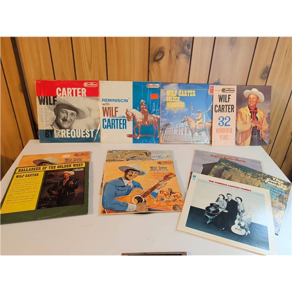Wilf Carter and Carter Family Country Vinyl LP Record Collection