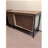 Image 5 : Wood-Laminate Storage Cabinet with Sliding Doors and Drawers