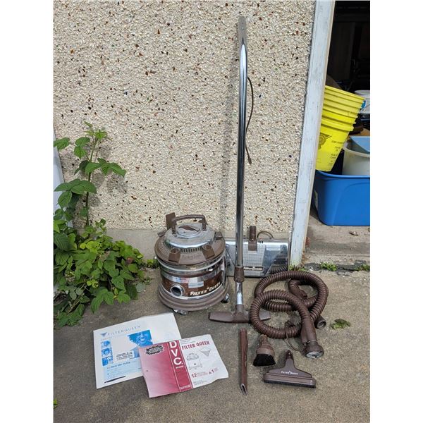Filter Queen Vacuum Cleaner with Accessories and Manuals