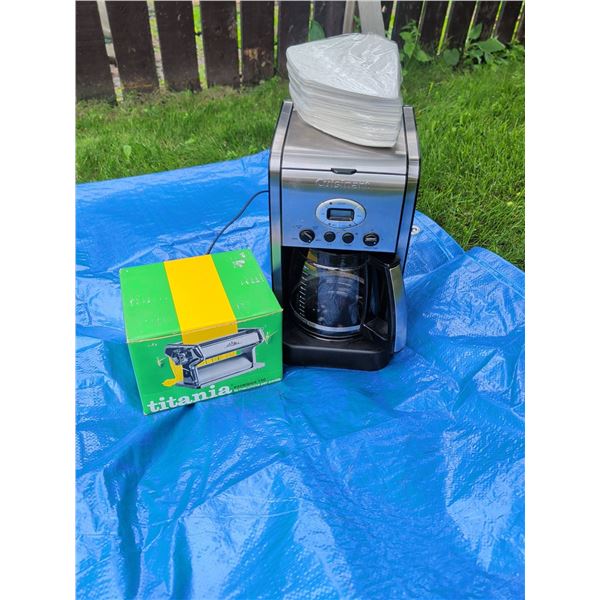 Cuisinart Drip Coffee Maker with Filters and Marcato Titania Pasta Machine
