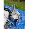 Image 4 : Kitchenware Lot with Lean Mean Fat Grilling Machine and Stainless Steel Pots