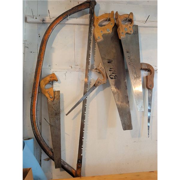 Hand Saws and Bow Saw Lot