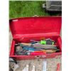 Image 5 : Tool Lot with Black & Decker Circular Saw, Red Metal Toolbox, and Hand Tools
