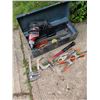 Image 1 : Metal Toolbox With Assorted Hand Tools and Electric Drill