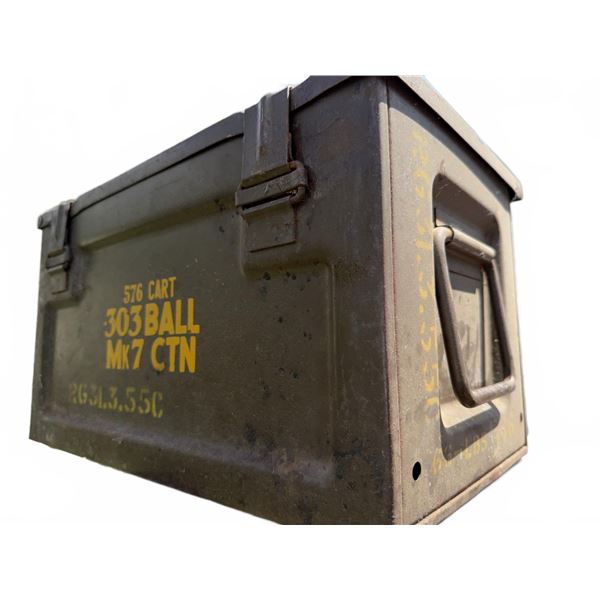 Steel H50 Mk1 .303 Ball Mk7 CTN Ammunition Box