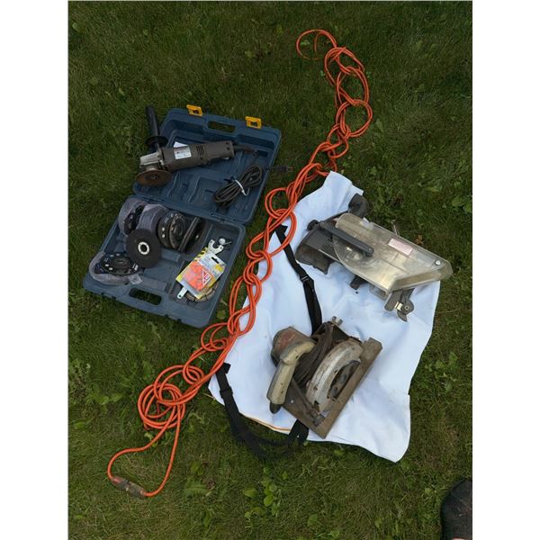 Power Tools Including Black & Decker Circular Saw and Angle Grinder
