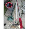 Image 3 : Cleaning Equipment Lot: Craftsman 60L Shop Vac, Spin Mop, Brooms, Squeegee