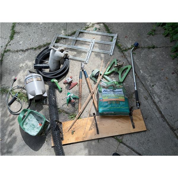 Garden Tools, Sprayer, Hose, and Accessories Lot