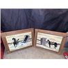 Image 1 : Western-Themed Paintings by F. Orne in Wood Frames