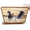 Image 2 : Western-Themed Paintings by F. Orne in Wood Frames