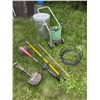 Image 1 : Lawn and Garden Tools Including Edger, Rake, Shovel