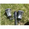 Image 2 : Black Metal Double-Headed Outdoor Lamp Post