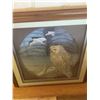 Image 3 : Framed Snowy Owl and Birds Winter Scene Print
