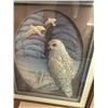 Image 6 : Framed Snowy Owl and Birds Winter Scene Print