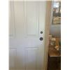 Image 2 : Prehung White Exterior Door With Half-Moon Window