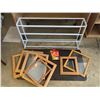Image 1 : Picture Frames, 3M Command Strips, Shoe Rack, and Mat