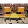 Image 1 : 3 Mixed Vintage Chairs—2 Metal Frame, 1 Wood Frames