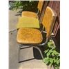 Image 5 : 3 Mixed Vintage Chairs—2 Metal Frame, 1 Wood Frames
