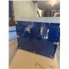 Image 6 : Blue Metal Steamer Trunk With Brass Hardware and Tray