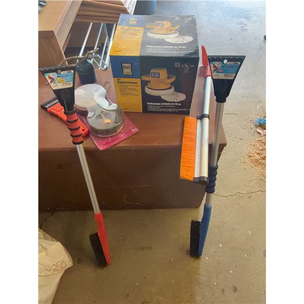 Power Fist 10" Orbital Polisher and Car Cleaning Tools Lot