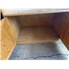 Image 5 : Oak Finish Entertainment Centre With Shelves and Cabinet