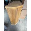 Image 6 : Oak Finish Entertainment Centre With Shelves and Cabinet