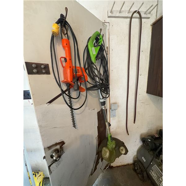 Greenworks String Trimmer and Black & Decker Electric Hedge Trimmer