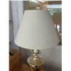 Image 6 : Brass Table Lamp with Shade, Sign, Tin, and Model Kit