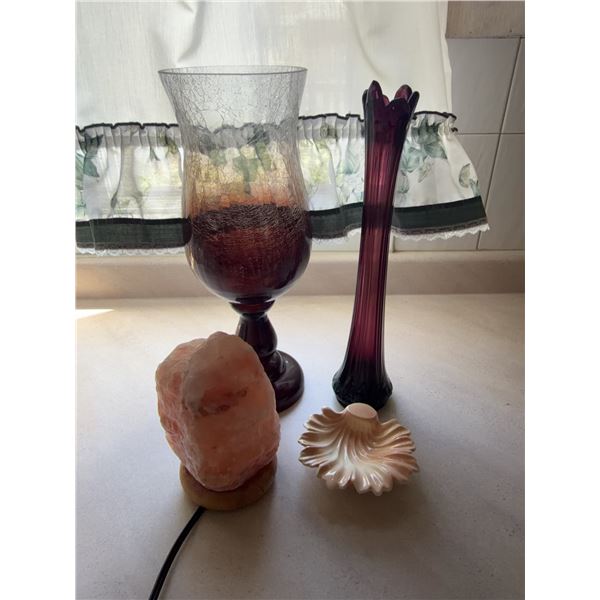Mid Century Murano w/ Himalayan Salt Lamp & More