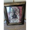 Image 3 : Glass and Brass Corner Table with Framed Plant Art Print