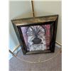 Image 4 : Glass and Brass Corner Table with Framed Plant Art Print