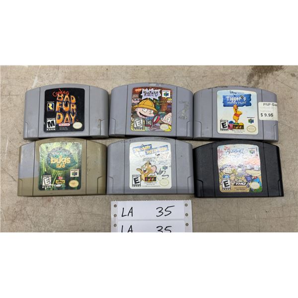6 Nintendo 64 Games: Conker's Bad Fur Day, Rugrats Scavenger Hunt, Bug's Life, and More