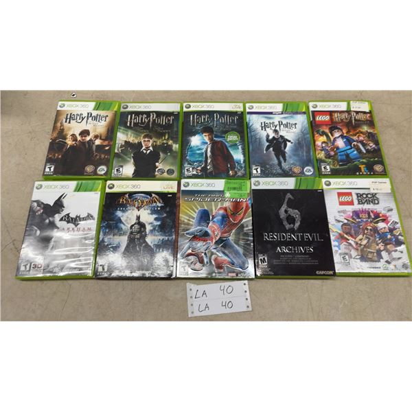 Xbox 360 Games Including Harry Potter, Batman Arkham, Spider-Man, Resident Evil 6 and More