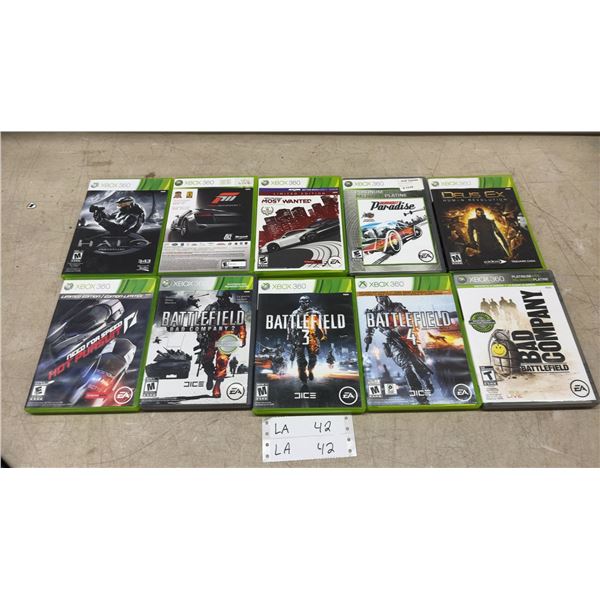 Xbox 360 Games Including Halo Anniversary, Forza Motorsport 3, Battlefield 3, 4, and More