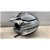 Image 6 : 2 GMAX GM6X Off-Road Motorcycle Helmets, Size XXL and XL, Black/White/Grey Graphic