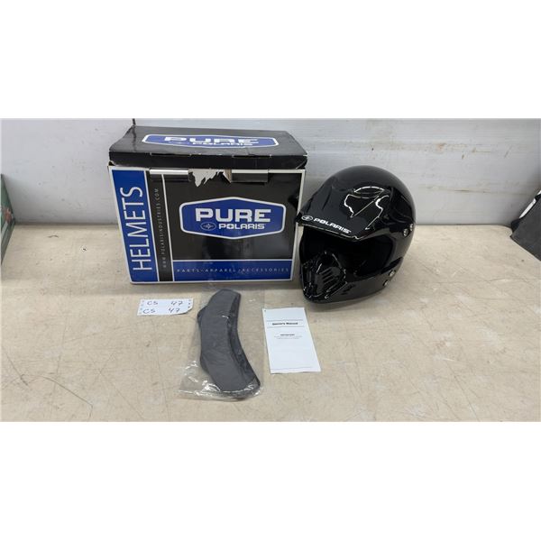 Pure Polaris Moto EC Full-Face Helmet, Medium, Black, 2017, DOT Certified, with Box and Manual