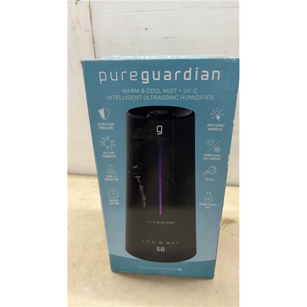 PureGuardian HS665BG Warm & Cool Mist Ultrasonic Humidifier, 1.5-Gallon Tank, UV-C Light