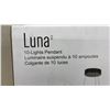 Image 2 : Lightica Luna 10-Light Pendant LED Light Fixture with Smoked Glass Shades