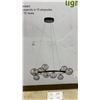 Image 3 : Lightica Luna 10-Light Pendant LED Light Fixture with Smoked Glass Shades