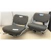 Image 1 : Pair of SnoBear UAG Folding Marine Seats with Swivel and Slide Mounts, Grey Fabric