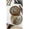 Image 5 : Assortment of Vintage Hand Saws, Circular Saw Blades, Wrenches, Drawknife, and More