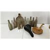 Image 1 : Vintage Glass Bottle Lot, Coca-Cola, Pepsi, Canada Dry, Demijohn, Bicycle Seat, Popcorn Bowl and Mo