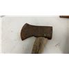 Image 5 : Antique Forestry Tool Lot: Two Timber Scribes, Squaring Axe, and Hand Axe