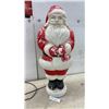Image 1 : Vintage Blow Mold Santa Claus Figure with Cord, 32" Tall