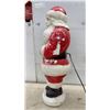 Image 4 : Vintage Blow Mold Santa Claus Figure with Cord, 32" Tall